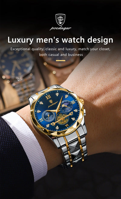 Luxury Waterproof Chronograph Men's Quartz Watch - Smarsty