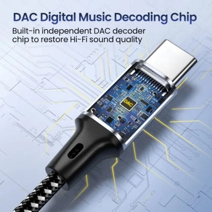 USB Type C to 3.5mm Aux Audio Adapter for High Fidelity Sound - Smarsty