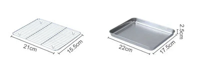 Stainless Steel Baking Pan with Rack for Grilling - Smarsty