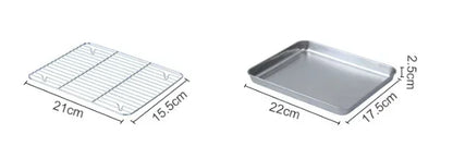 Stainless Steel Baking Pan with Rack for Grilling - Smarsty
