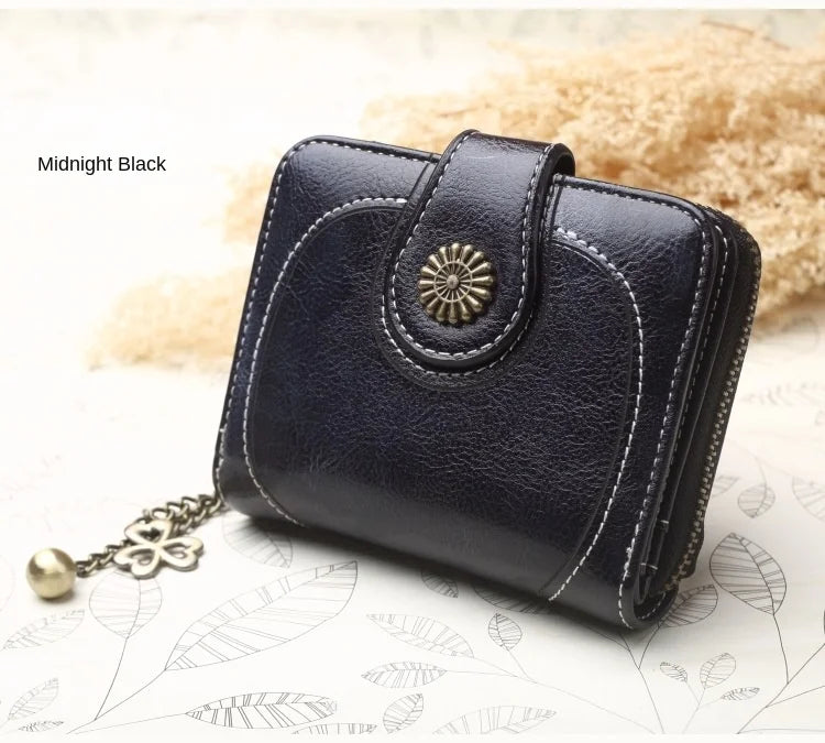 Women Wallets and Purses PU Leather Money Bag Female Short Hasp Purse Small Coin Card Holders Blue Red Clutch New Women Wallet - Smarsty
