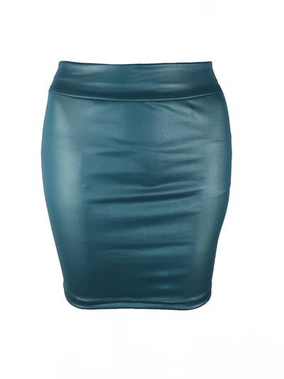 Women Summer Mini Skirts High-waist Slim Fittness Hip Pencil Skirts Vintage Bodycon Skirt Sexy Clubwear Ladies Office Clothing - Smarsty