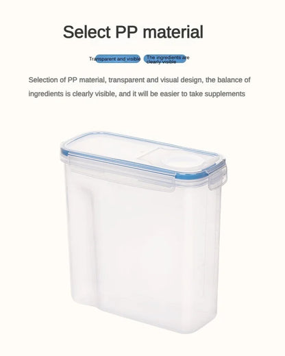 4pc Kitchen Food Storage Tank Miscellaneous Grain Storage Box 2.5L/4L Set Transparent PP Sealed and Waterproof Storage Container
