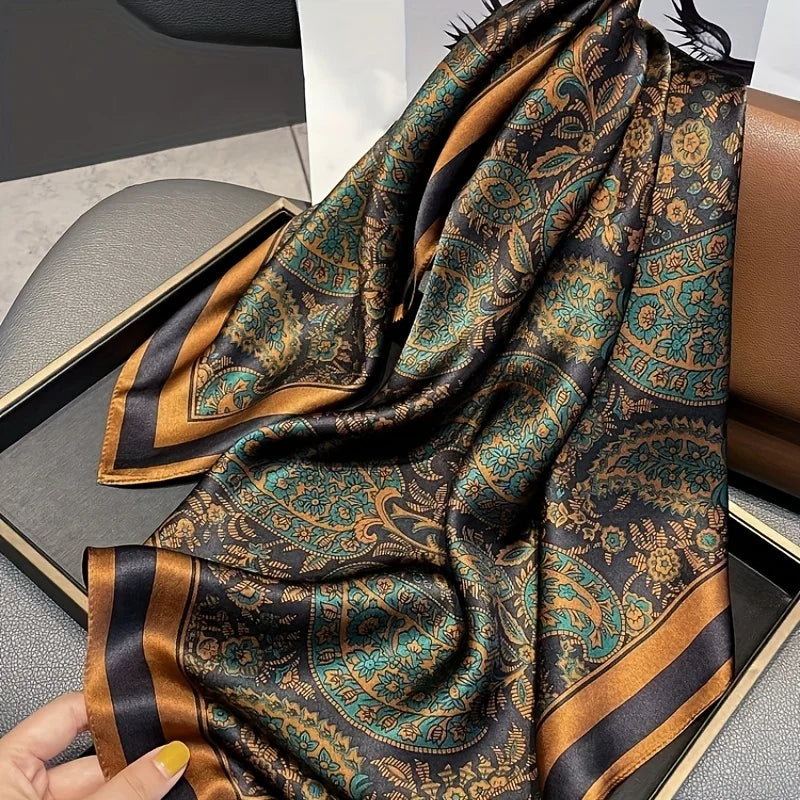 Luxury Silk Scarf Women Satin Shawl Sun Protection Wrap - Smarsty