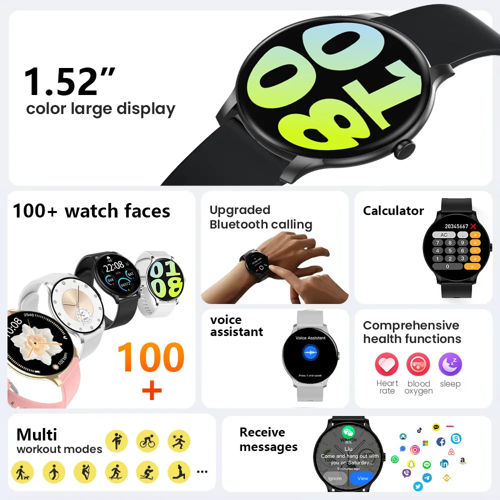 Smart Watch with Heart Rate and Sleep Monitor - Smarsty
