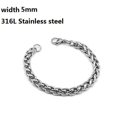 316L Stainless Steel Cuban Chain Bracelet for All - Smarsty