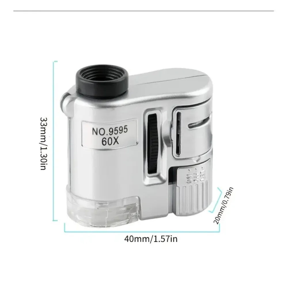 60X Handheld Magnifying Glass With LED Light - Smarsty