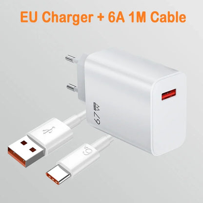 67W USB C Fast Charger With Cable For Android Phones - Smarsty