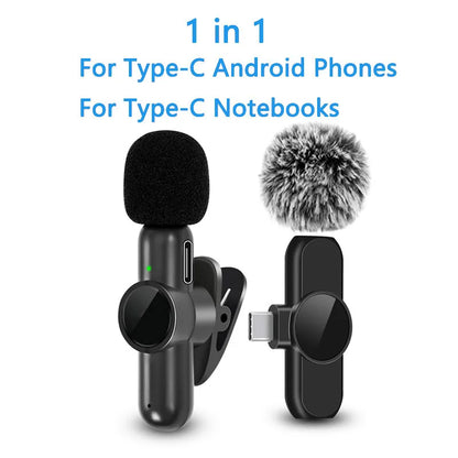 2.4G Wireless Lavalier Microphone for Clear Audio Recording - Smarsty
