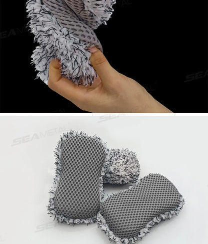 Two Sided Microfiber Car Wash Sponge For Scratch Free Care - Smarsty