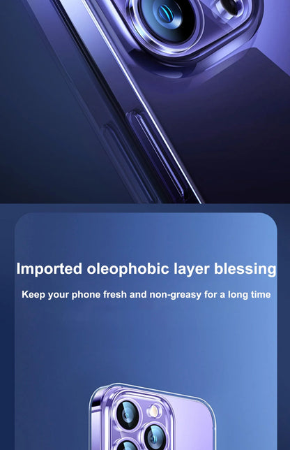 Ultra Thin PC Hard Crystal Clear Case For iPhone 17 16 15 14 Plus 13 12 11 Pro Max XR Glossy Transparent Camera Protection Cover