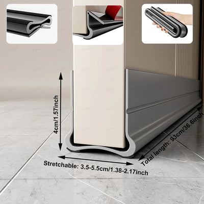Flexible Door Bottom Sealing Strip Door Gap Soundproofing Wind and Dust Proof Weather Strip Under Door Draft Stopper Tape - Smarsty