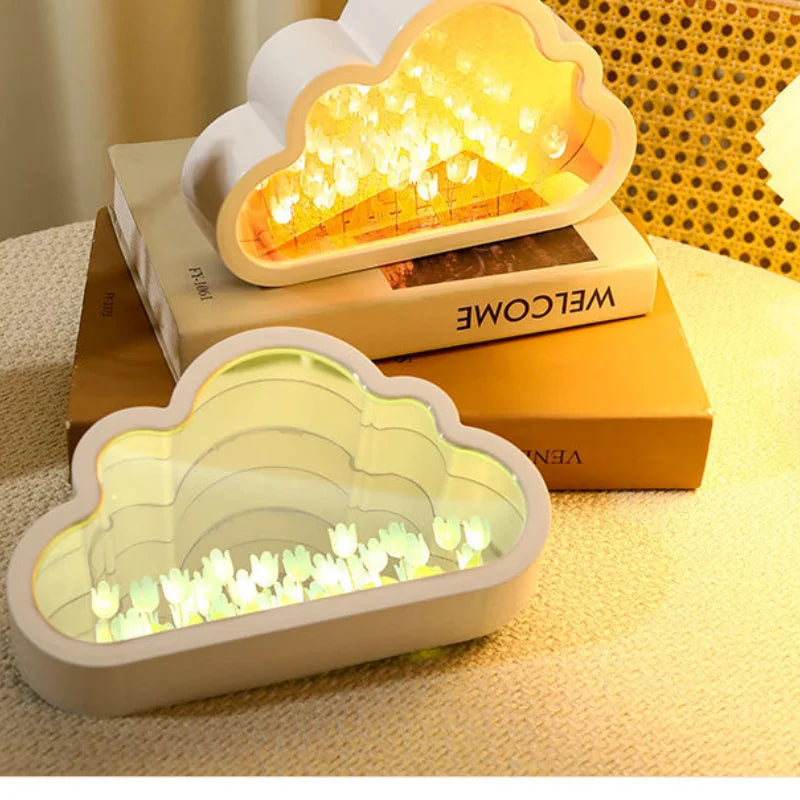 Handmade Tulip Flower LED Night Light for Bedroom Decor - Smarsty