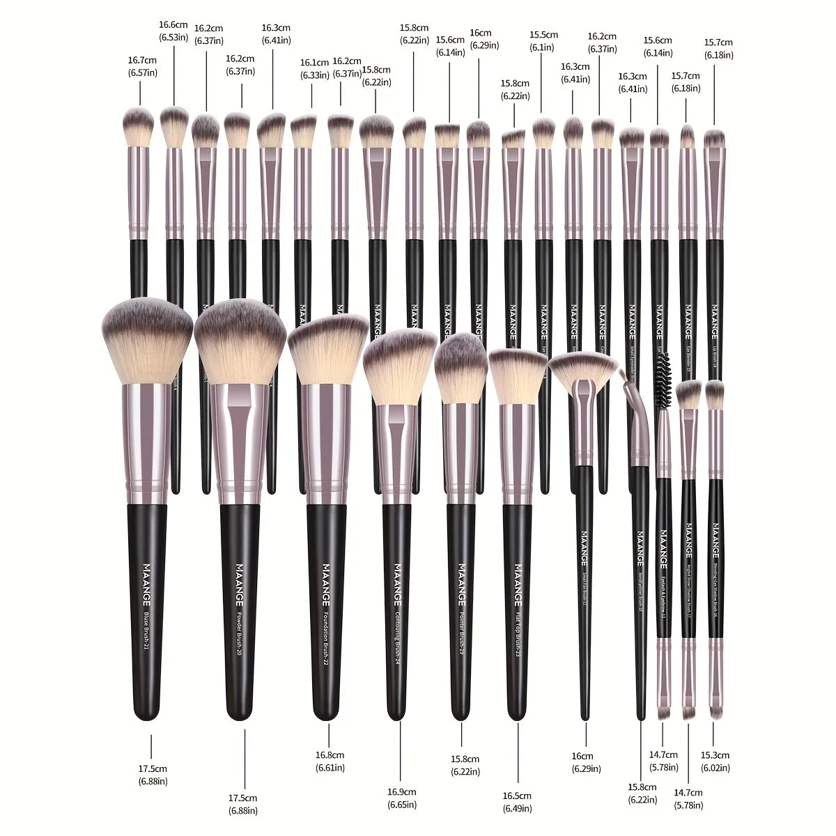 MAANGE 30 Piece Professional Makeup Brush Set with Bag - Smarsty
