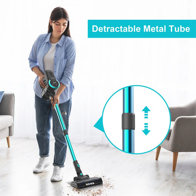 YISORA N300 Cordless Upright Vacuum Cleaner, 20Kpa Ultra Lightweight Stick Vacuum for Carpet, Hard Floor, Car, Pet Hair - Smarsty