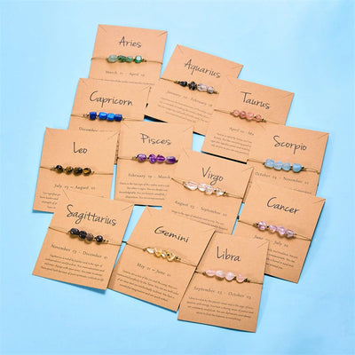 12 Constellation Natural Stone Beads Bracelets for Zodiac Signs - Smarsty