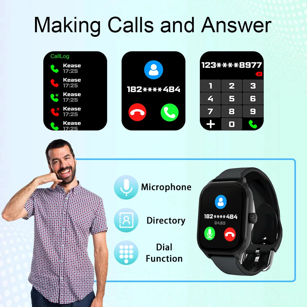 LAXASFIT H9 Smart Watch with Heart Rate Tracking - Smarsty