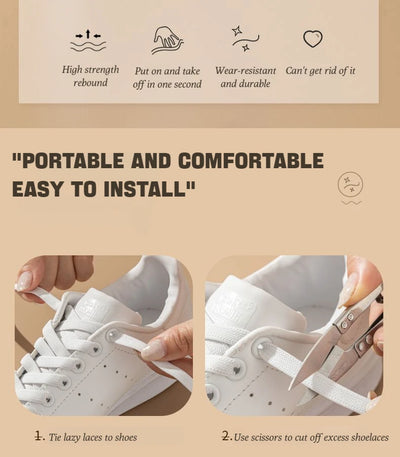 1Pair Magnetic Lock Shoelaces without ties Flat Elastic Laces Sneakers Boots No Tie Shoelace Rubber Bands for Shoes Accessories - Smarsty