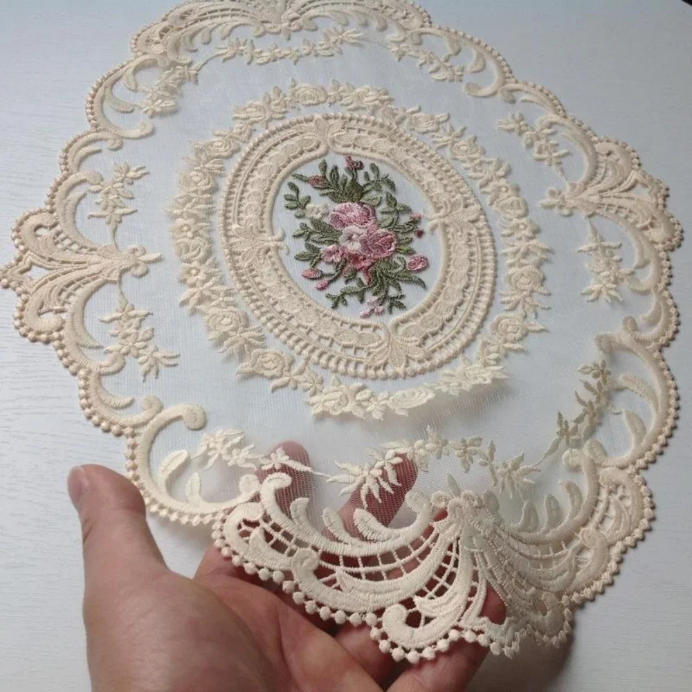 European Lace Embroidered Coaster for Christmas Decor - Smarsty