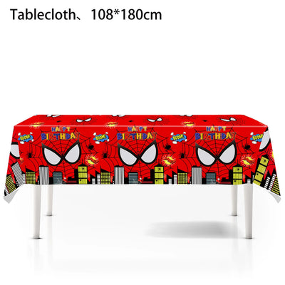 Spiderman Birthday Tablecloth for Kids Party Supplies - Smarsty