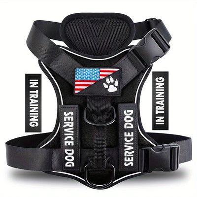 Reflective Service Dog Harness with Adjustable Soft Design - Smarsty