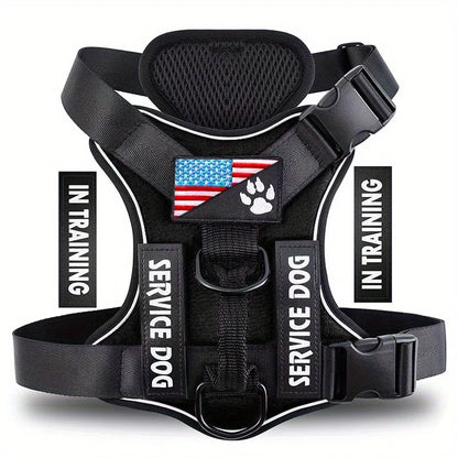 Reflective Service Dog Harness with Adjustable Soft Design - Smarsty