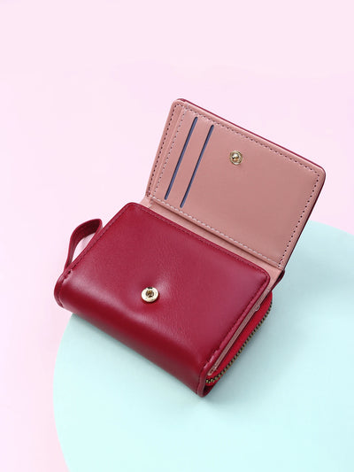 Luxury Brand Women's Small Wallet Female Card Holder Short Wallets with Coin Purse for Woman Ladies PU Leather Hasp Mini Clutch - Smarsty