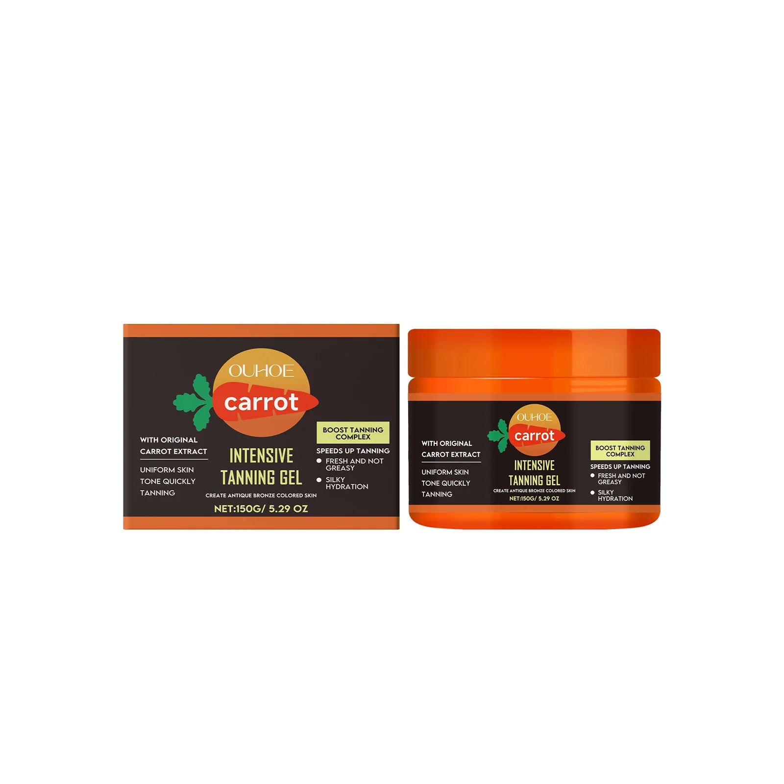 Hydrating Carrot Tanning Gel for Natural Sunless Tan - Smarsty