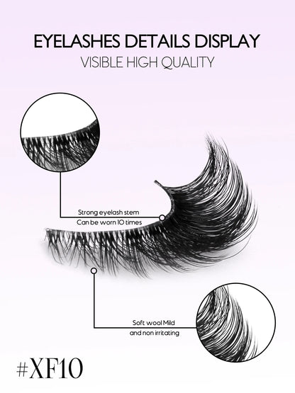 GROINNEYA Winged Cat Eye Faux Mink Lashes - Smarsty