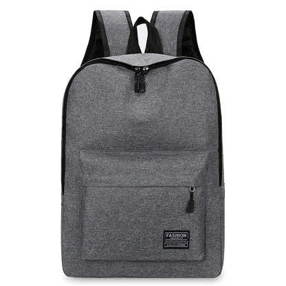 15 inches Versatile Backpack Trendy Washable Oxford Cloth Computer Bag Black Grey Blue Red School Student Backpack Unisex - Smarsty