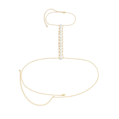 Bohemian Pearl Cross Belly Chain for Summer Style - Smarsty
