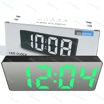 Noiseless Digital Alarm Clock with Large LED Display - Smarsty