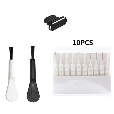 Cell Phone Charging Port Dust Plug with Cleaning Brush for IPhone 15 14 13 16Pro Max Plus Samsung Xiaomi IOS Type C Cleaner Set - Smarsty