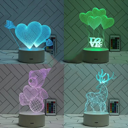 Creative LED Acrylic Night Light for Bedroom Decor - Smarsty