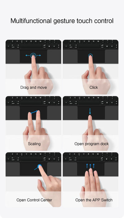 Magic Keyboard for iPad 11th Gen Backlit Magnetic Folio - Smarsty