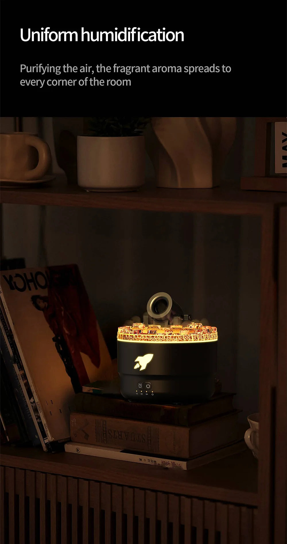 Ultrasound Air Humidifier with Colorful Night Light - Smarsty