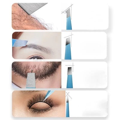 Stainless Steel Eyebrow Tweezers for Precise Hair Removal - Smarsty