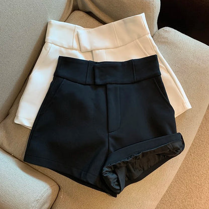 Women Shorts T2 Black Shorts Women Harajuku Elegance High Waisted Shorts A Line Slim Casual Hot Girl Straight Pants Sexy - Smarsty
