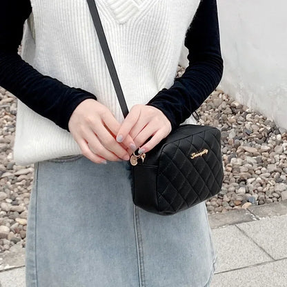 Embroidered Camera Bag Crossbody For Women Checkered - Smarsty