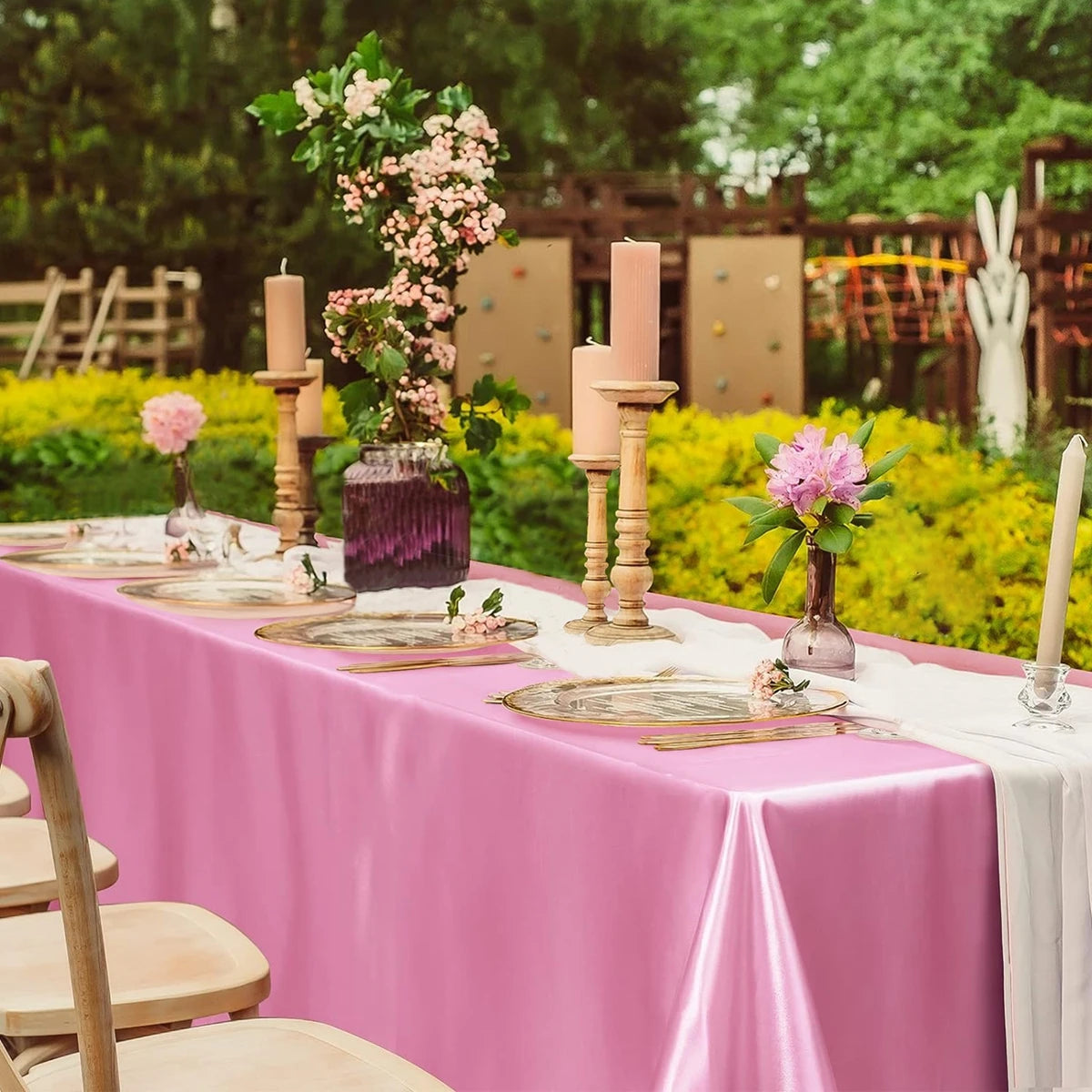 Satin Rectangle Tablecloth for Elegant Wedding Decor - Smarsty