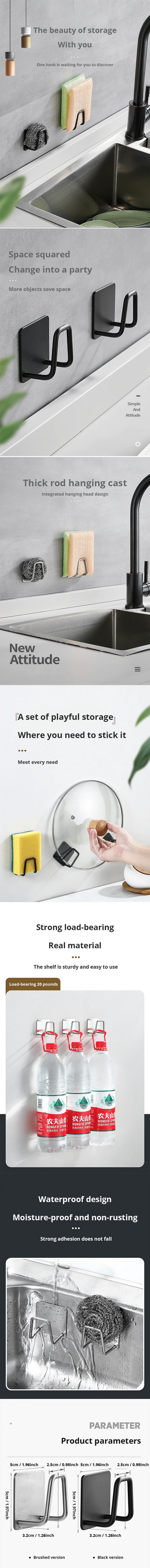 1pc Stainless Steel Sink Sponge Rack For Sponge Steel Wire Ball Draining Paste The Inner Wall Of The Sink Kitchen Supplies - Smarsty