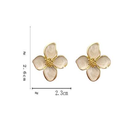 Hibiscus Flower Stud Earrings Vintage Romantic Gift - Smarsty