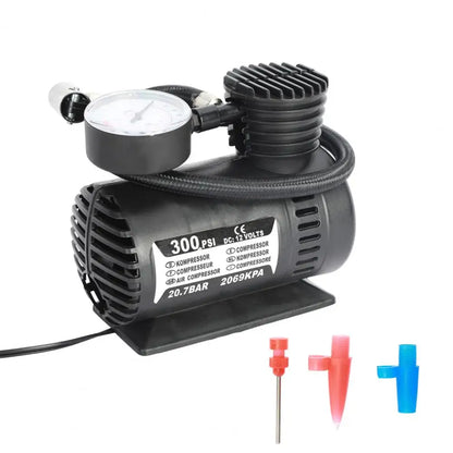 300PSI 12V Mini Air Compressor Auto Car Electric Tire Inflator Pump Mini Air Compressor Auto Electric Air Pump Car Tire Inflator