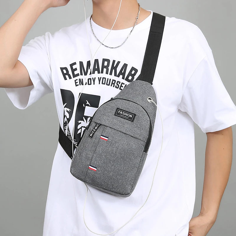 Mens Chest Bag Crossbody With Large Capacity Outdoor - Smarsty