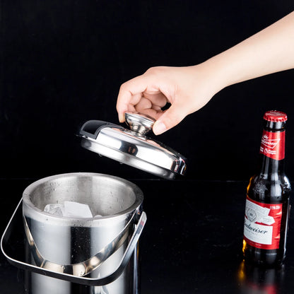 Portable Stainless Steel Ice Bucket for Outdoor Parties - Smarsty
