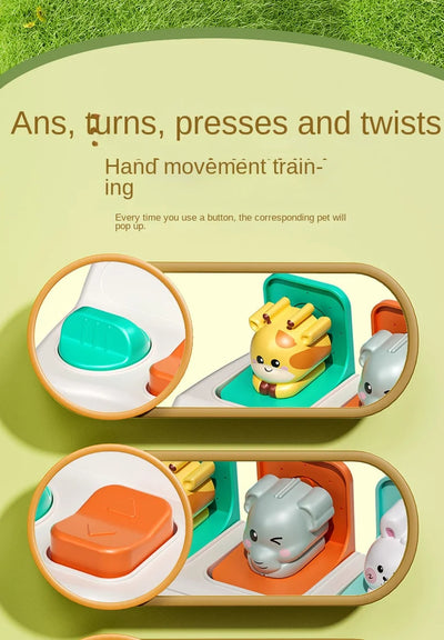 Montessori Pop up Animal Toys and Learning Boxes Enhance Logical Thinking and Motor Skills Suitable for Children's Birthday Gift - Smarsty