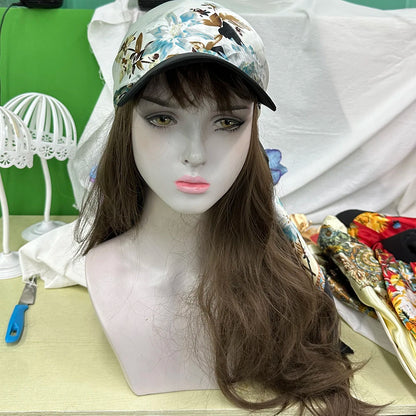 Women Printed Sunscreen Baseball Cap Sun Protection Packable - Smarsty