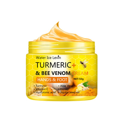 Turmeric Bee Venom Anti-Drying Crack Foot Cream Hand Cracked Repair Skin Removal Care Cream Dead Feet Hand Skin 50g - Smarsty