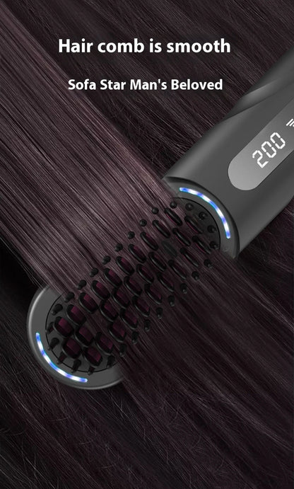 Wireless Hair Straightener Comb with Negative Ions - Smarsty