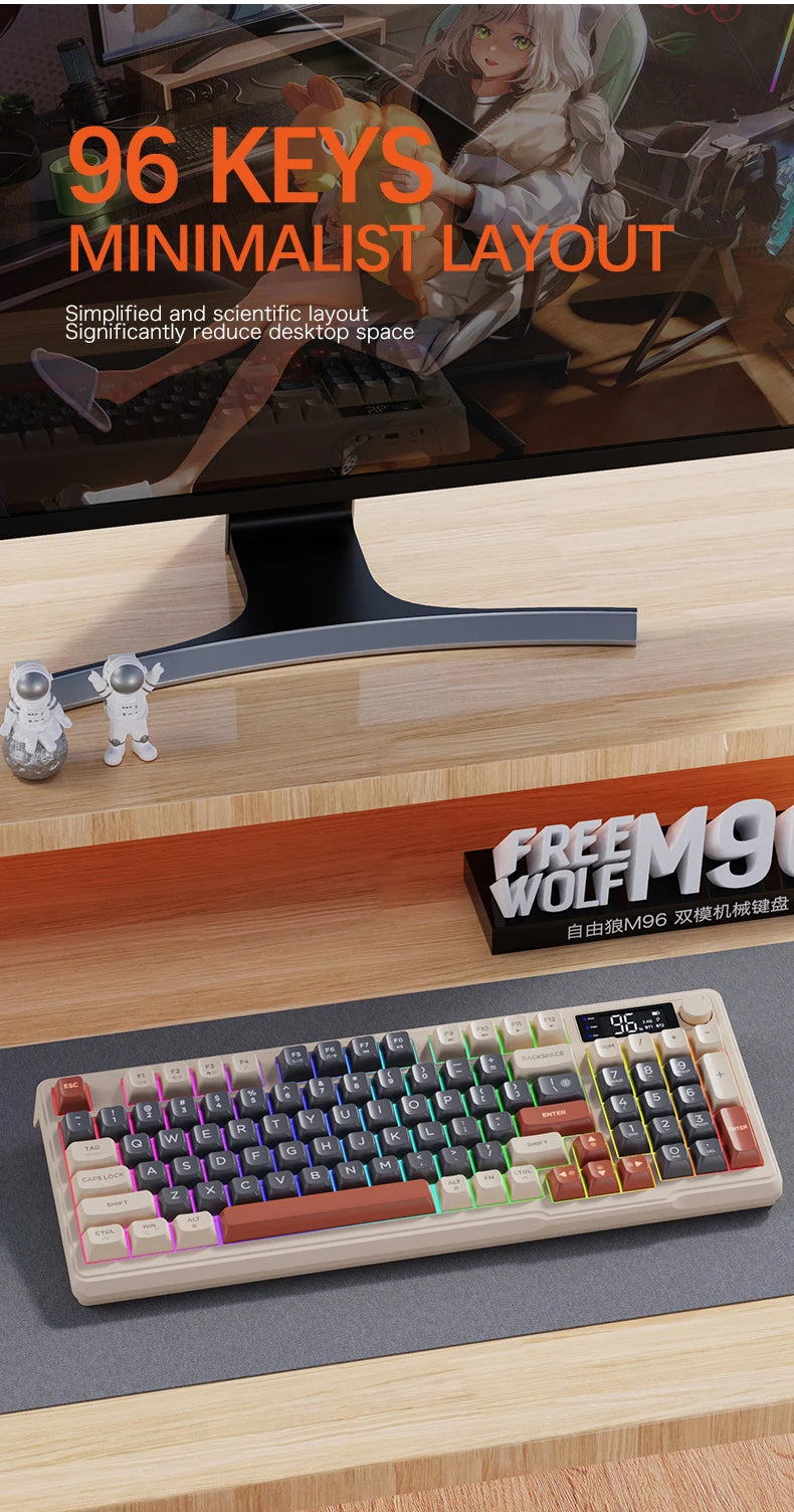 Bluetooth Gaming Keyboard With Multi Device Wireless